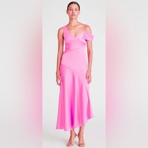 Monique Lhuillier Marin Satin Midi dress